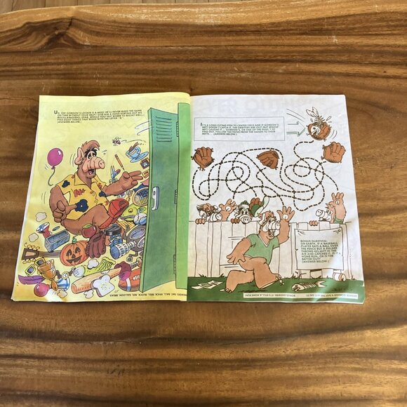 Burger King ALF MELMAC Meal Box Activity Book - Take Me, ALF To The Ball Game - Picture 9 of 11